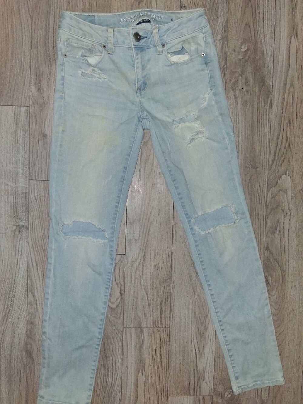 American Eagle 'Ripped the heck up' Slim Straight
